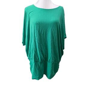 Chico's Women's Size XL (3) Green Pullover Top Dolman Relaxed Casual Shirt EUC